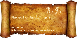 Nedelko Györgyi névjegykártya