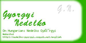 gyorgyi nedelko business card